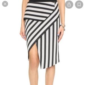 Mason asymmetric skirt